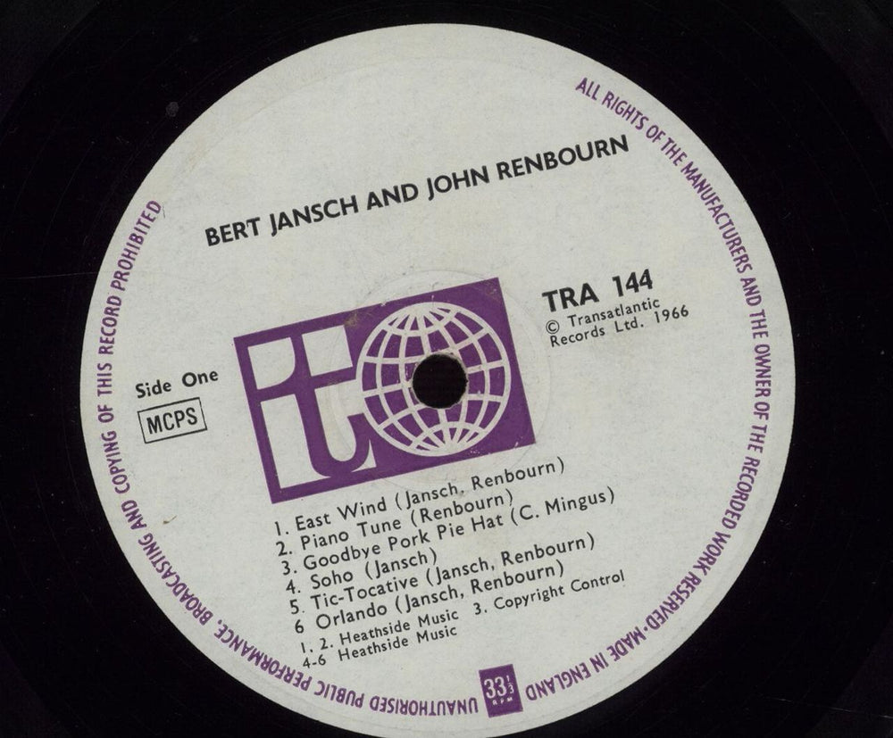 Bert Jansch & John Renbourn Bert And John - 1st - VG UK vinyl LP album (LP record) E9XLPBE670570