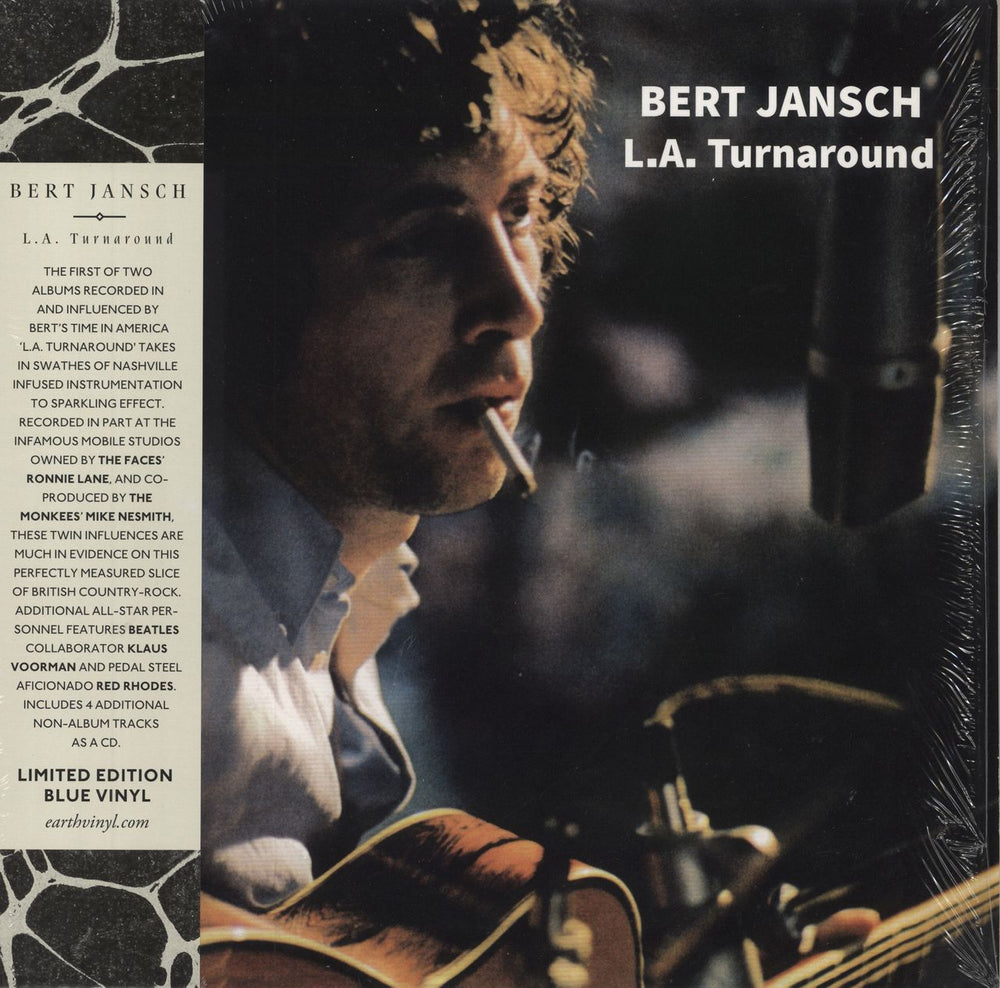 Bert Jansch L.A. Turnaround - Blue Vinyl + CD - RSD18 UK vinyl LP album (LP record) EARTHLP026