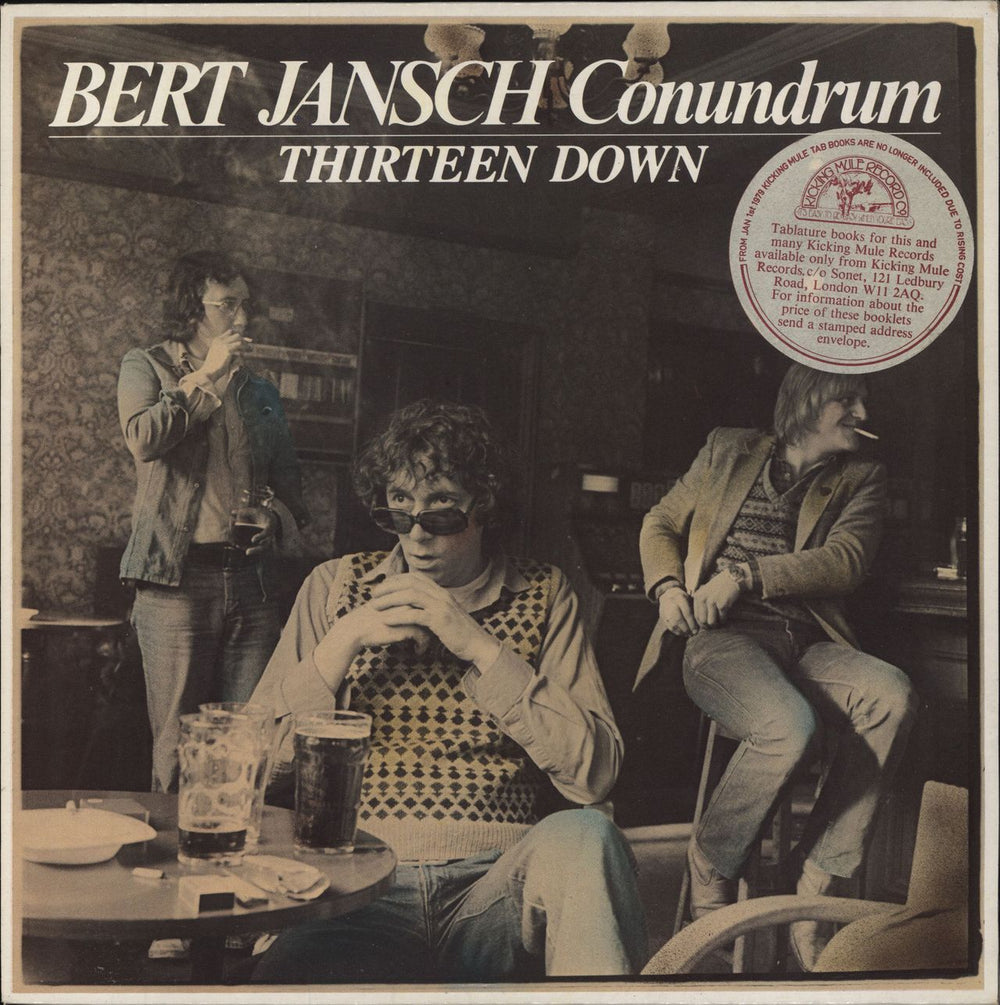 Bert Jansch Thirteen Down + Advertisement Sticker UK vinyl LP album (LP record) SNKF162