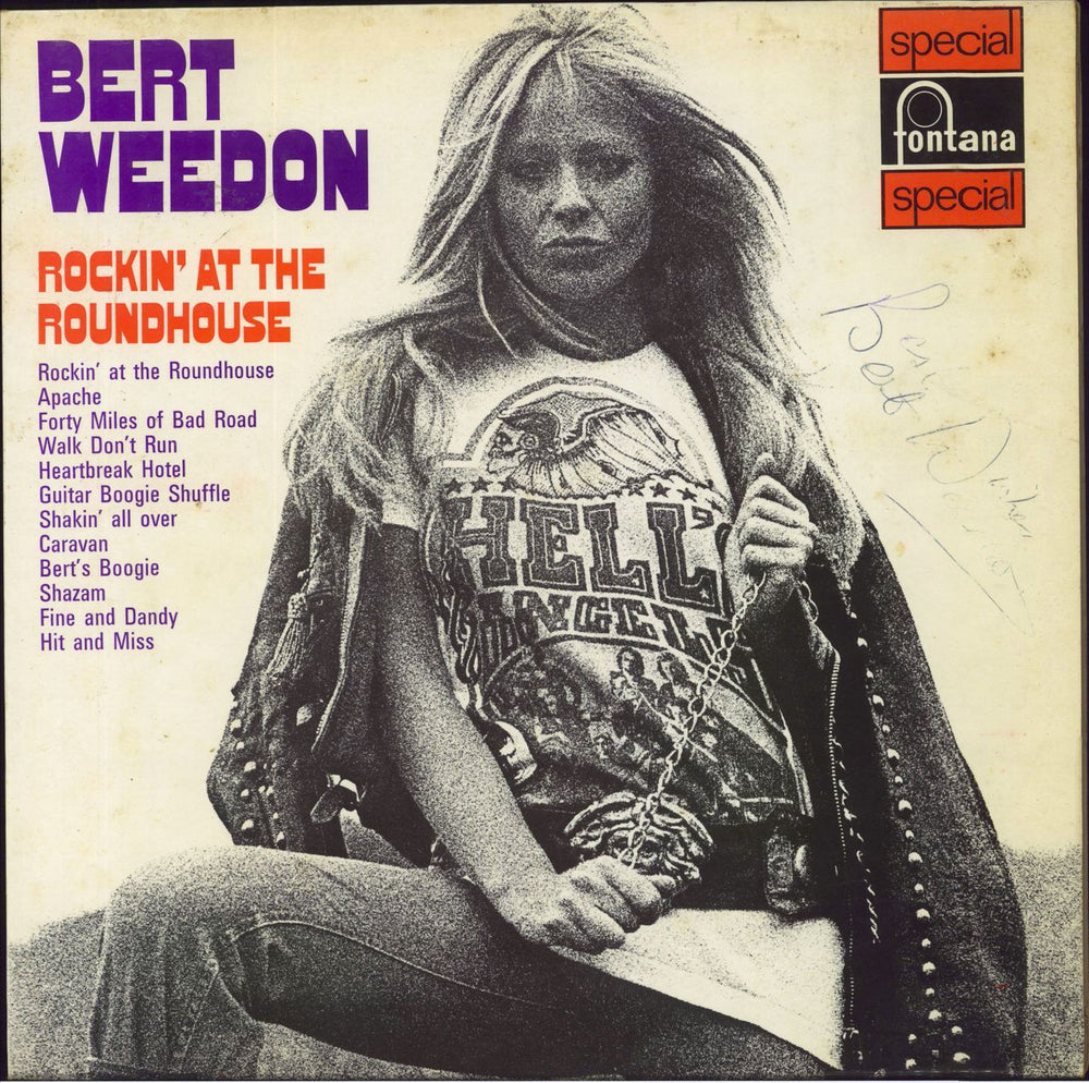 Bert Weedon Rockin' At The Roundhouse - Autographed UK vinyl LP album (LP record) 6438031