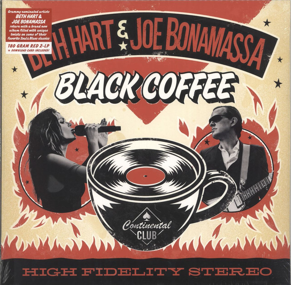 Beth Hart & Joe Bonamassa Black Coffee - Red Vinyl + Sealed UK 2-LP vinyl record set (Double LP Album) PRD75441-2