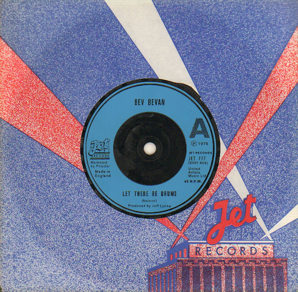 Bev Bevan Let There Be Drums UK 7" vinyl single (7 inch record / 45) JET777