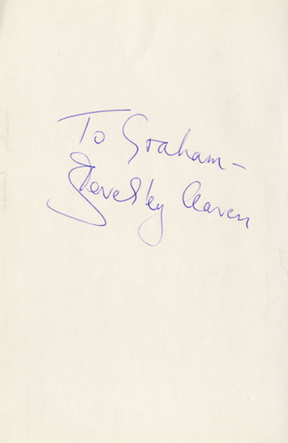 Beverley Craven Autographed Sheet UK memorabilia AUTOGRAPH