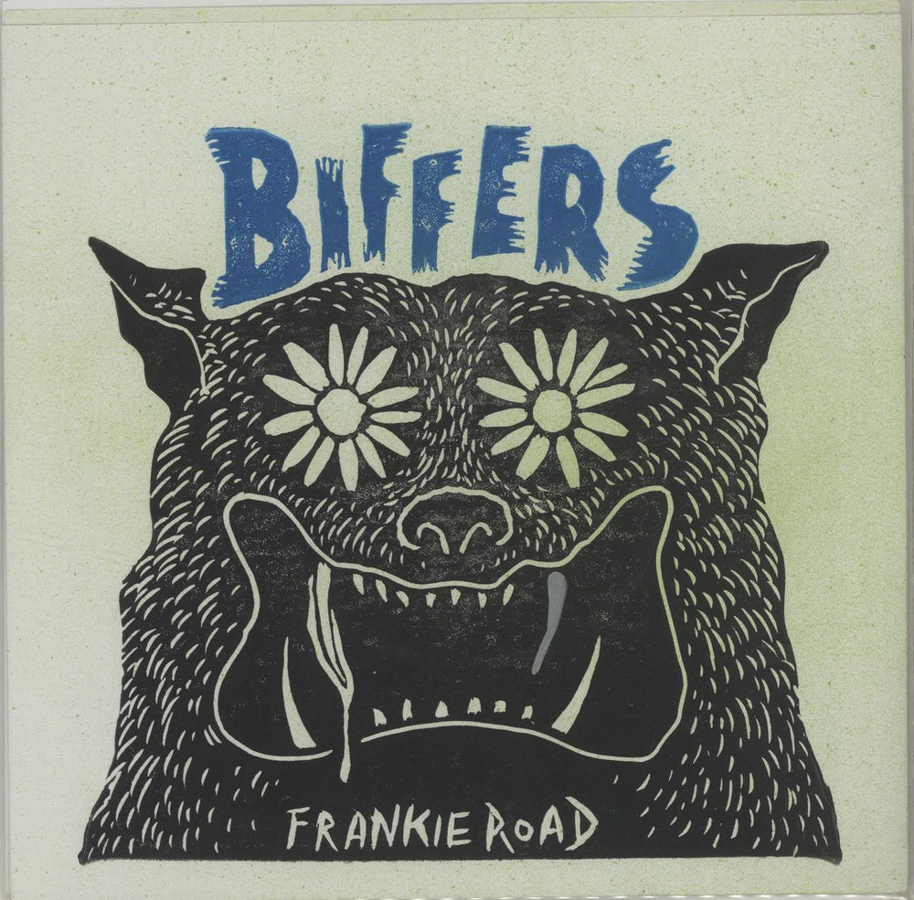 Biffers Frankie Road - Blue & White Splattered Vinyl UK 7" vinyl single (7 inch record / 45) GWY002