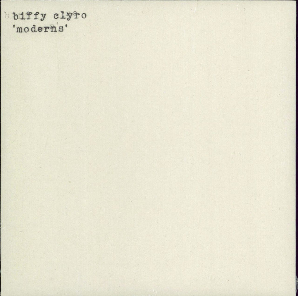 Biffy Clyro Moderns - RSD13 - White Opaque Vinyl - Sealed UK 7" vinyl single (7 inch record / 45) 0190295288532