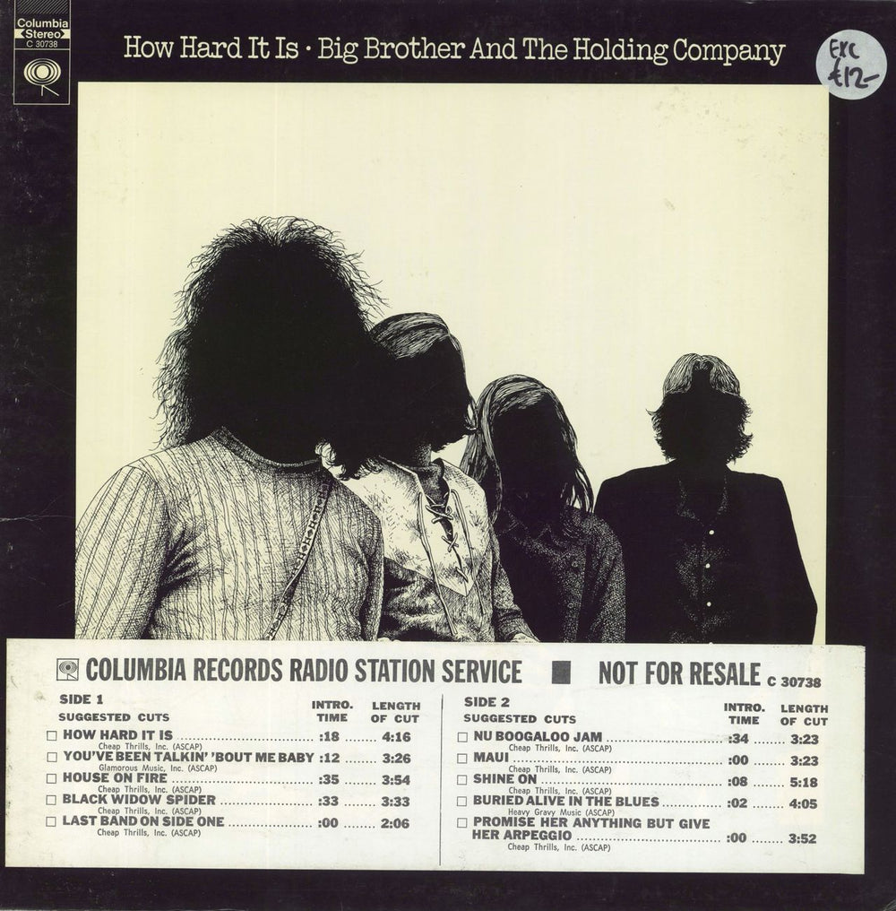 Big Brother & The Holding Company How Hard It Is - Promo US vinyl LP album (LP record) C30738