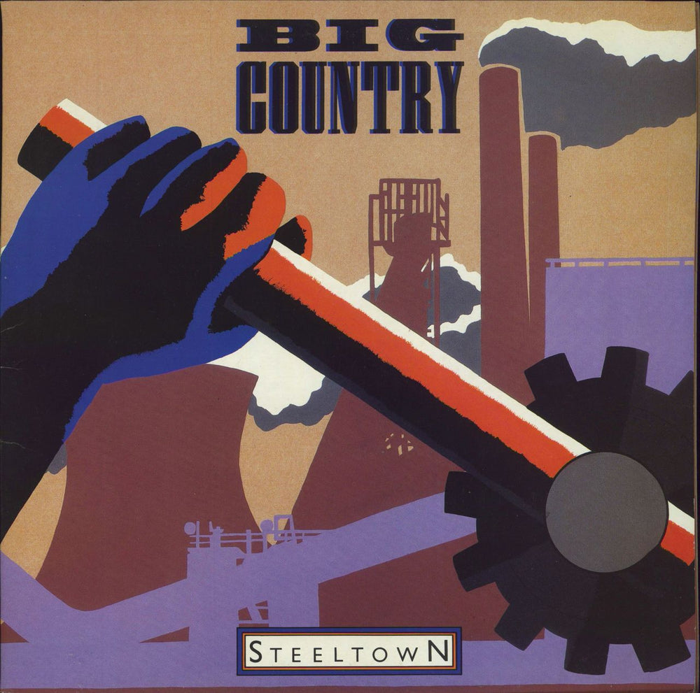 Big Country Steeltown UK vinyl LP album (LP record) MERH49