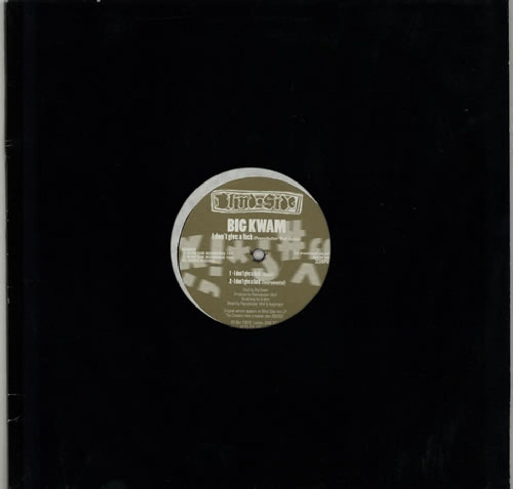 Big Kwam I Don't Give A Fuck (Peanutbutter Wolf Remix) UK Promo 12" vinyl single (12 inch record / Maxi-single) BSR003R