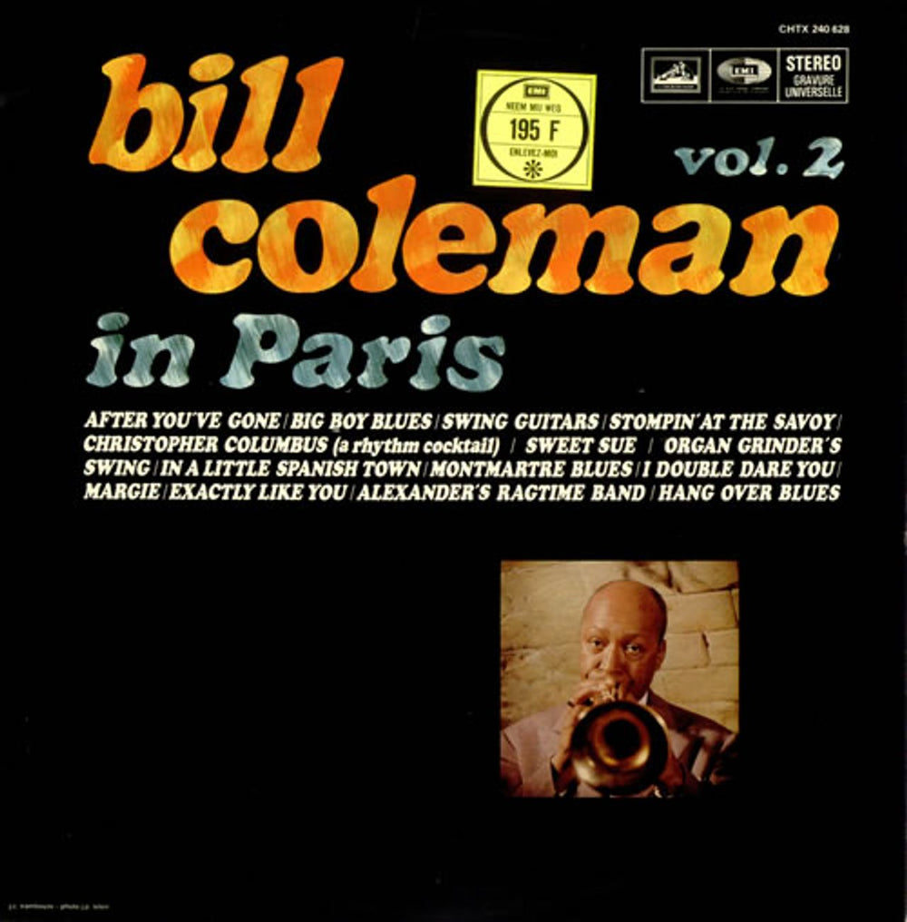 Bill Coleman In Paris Volume 2 French vinyl LP album (LP record) CHTX240.628