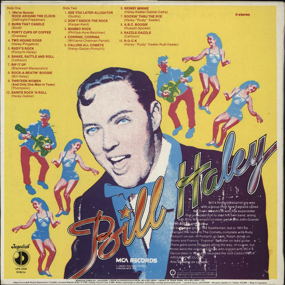 Bill Haley & The Comets Golden Hits Yugoslavian vinyl LP album (LP record) BHYLPGO765804