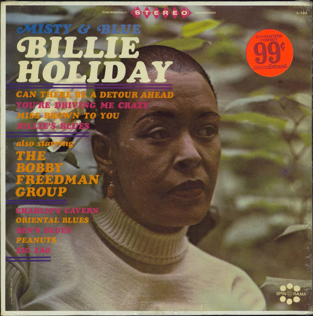 Billie Holiday Misty & Blue - shrink US vinyl LP album (LP record) S-184