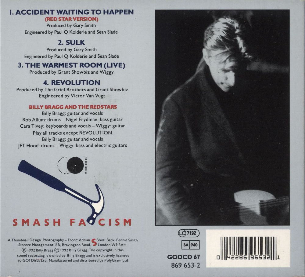 Billy Bragg Accident Waiting To Happen UK CD single (CD5 / 5") BBRC5AC73424