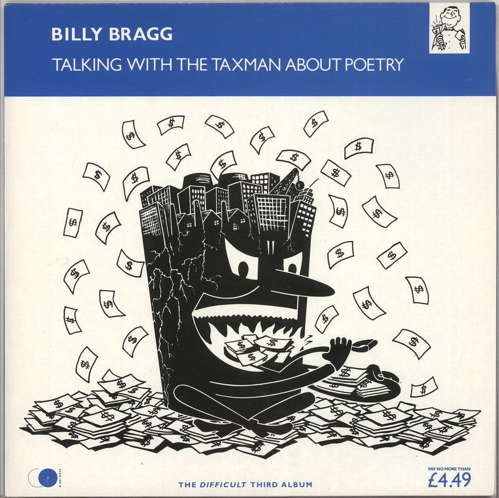 Billy Bragg Talking With The Taxman About Poetry UK vinyl LP album (LP record) AGOLP6