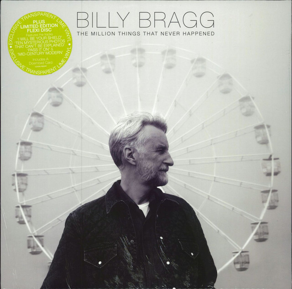 Billy Bragg The Million Things That Never Happened - Lime Green - Sealed + Flexi Disc UK vinyl LP album (LP record) COOKLP802RT