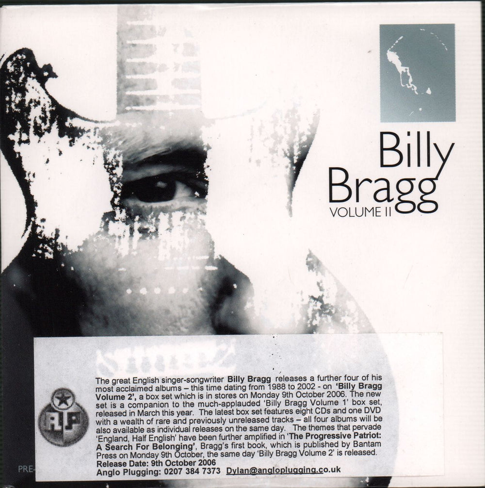 Billy Bragg Volume II UK Promo CD single (CD5 / 5") BRAGGPROMO2