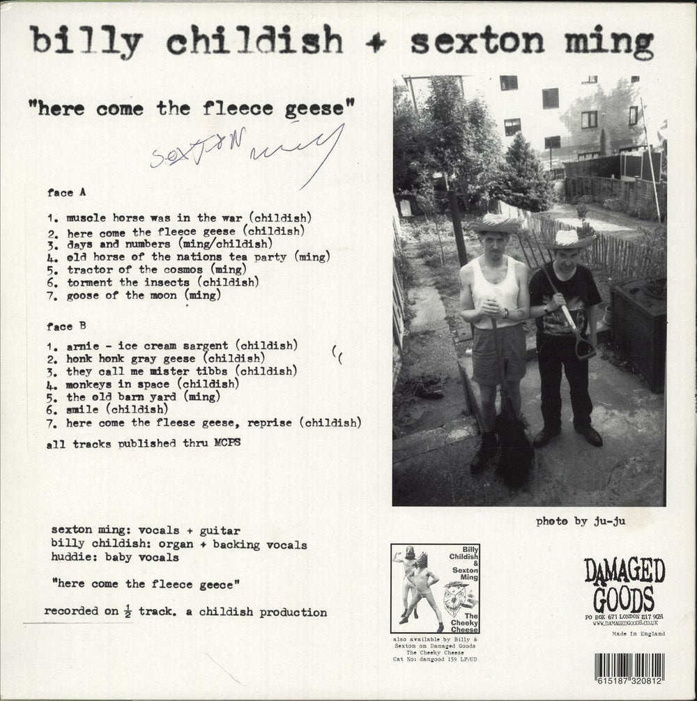 Billy Childish Here Come The Fleece Geese - Autographed UK vinyl LP album (LP record) 615187320812