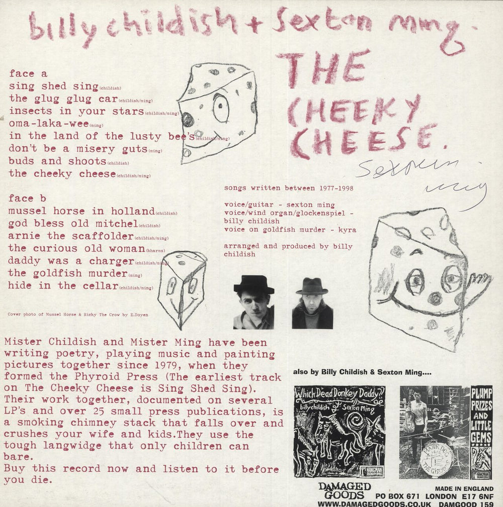 Billy Childish The Cheeky Cheese - Autographed UK vinyl LP album (LP record)