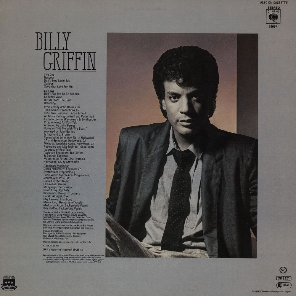 Billy Griffin Respect UK vinyl LP album (LP record)