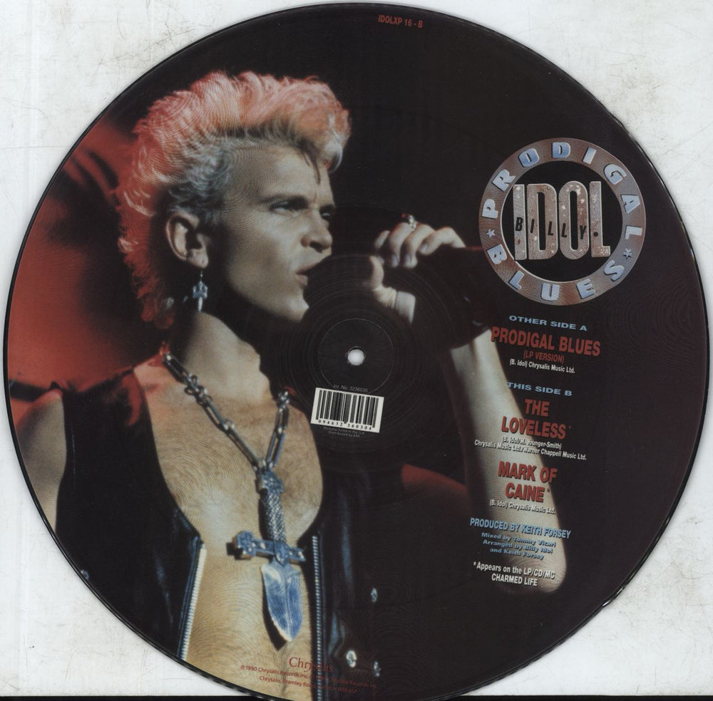 Billy Idol Prodigal Blues UK 12" vinyl picture disc (12 inch picture record) 094632360304