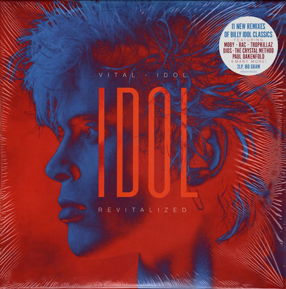 Billy Idol Vital Idol: Revitalized - Orange & Blue Vinyl - Sealed UK 2-LP vinyl record set (Double LP Album) IDO2LVI776304