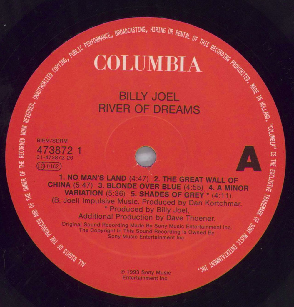 Billy Joel River Of Dreams - Shrink Dutch vinyl LP album (LP record) BLYLPRI783122