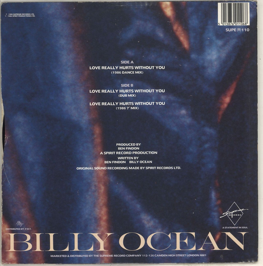 Billy Ocean Love Really Hurts Without You UK 12" vinyl single (12 inch record / Maxi-single) 5013876011068