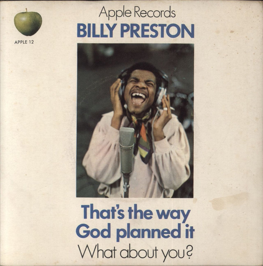 Billy Preston That's The Way God Planned It - P/S - VG UK 7" vinyl single (7 inch record / 45) APPLE12