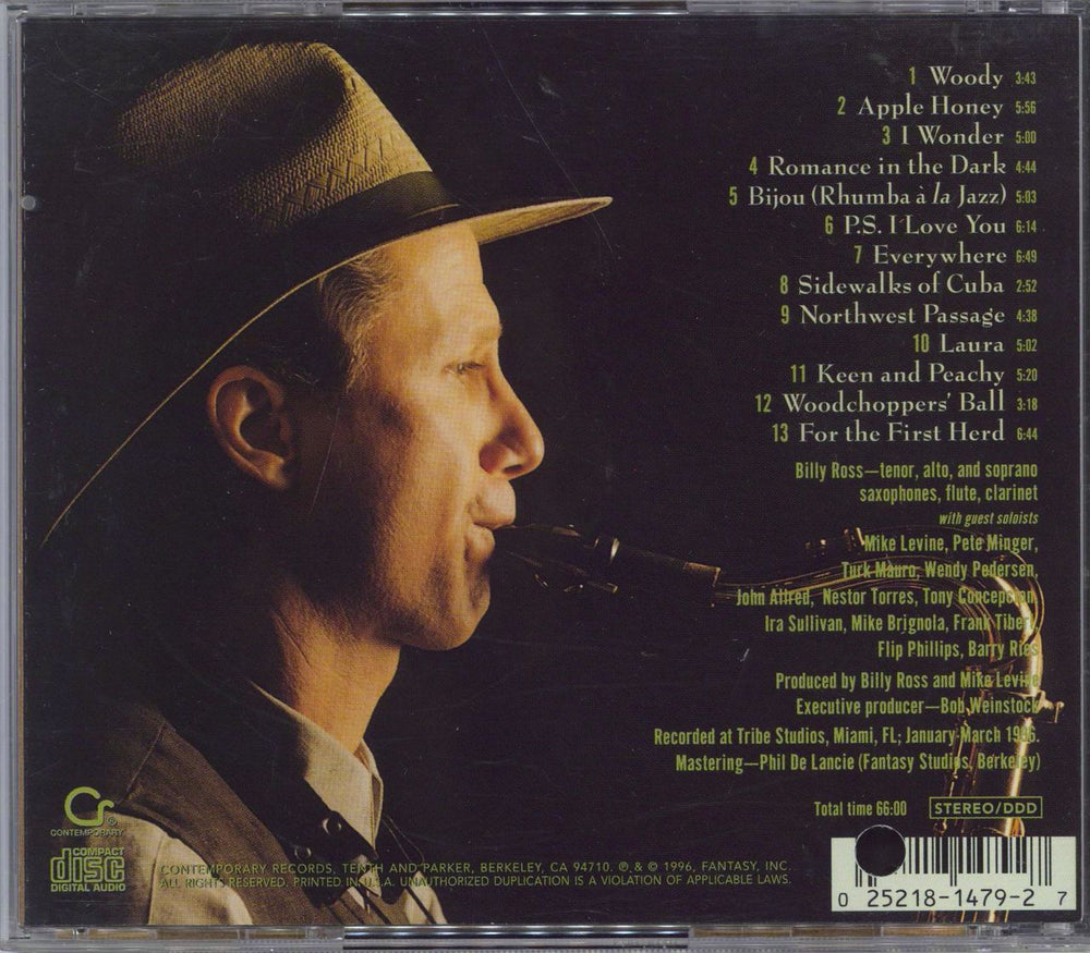 Billy Ross Woody US CD album (CDLP) 025218147927