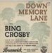 Bing Crosby Down Memory Lane UK 10" vinyl single (10 inch record) LA8620