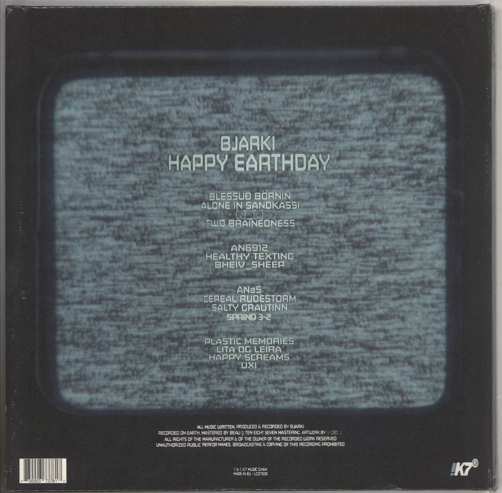 Bjarki Happy Earthday + Shrink UK 2-LP vinyl record set (Double LP Album) 730003737817