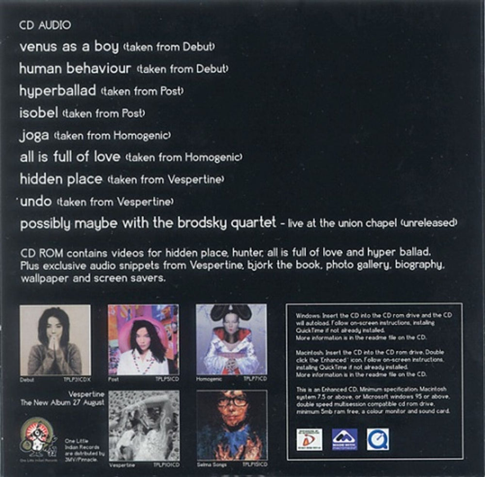 Björk Björk UK Promo CD album (CDLP) BJKCDBJ195131