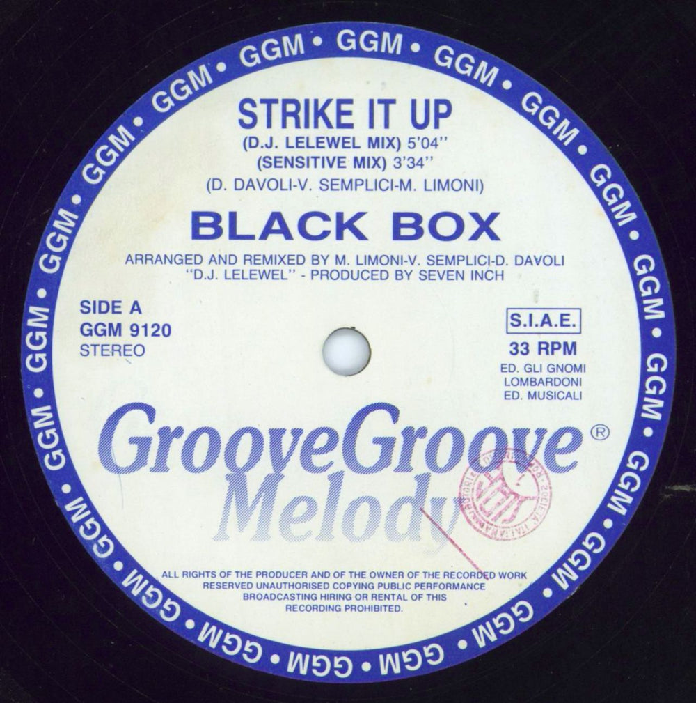 Black Box Strike It Up Italian 12" vinyl single (12 inch record / Maxi-single) GGM9120