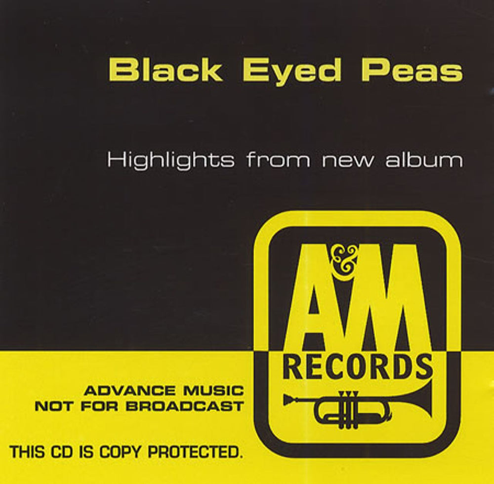 Black Eyed Peas Highlights From The New Album US Promo CD-R acetate CDR ACETATE