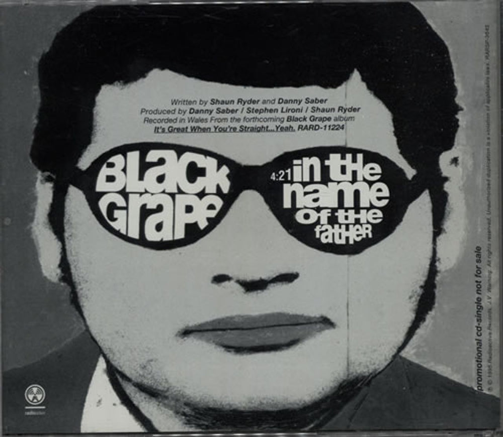 Black Grape In The Name Of The Father US Promo CD single (CD5 / 5") BGRC5IN55177