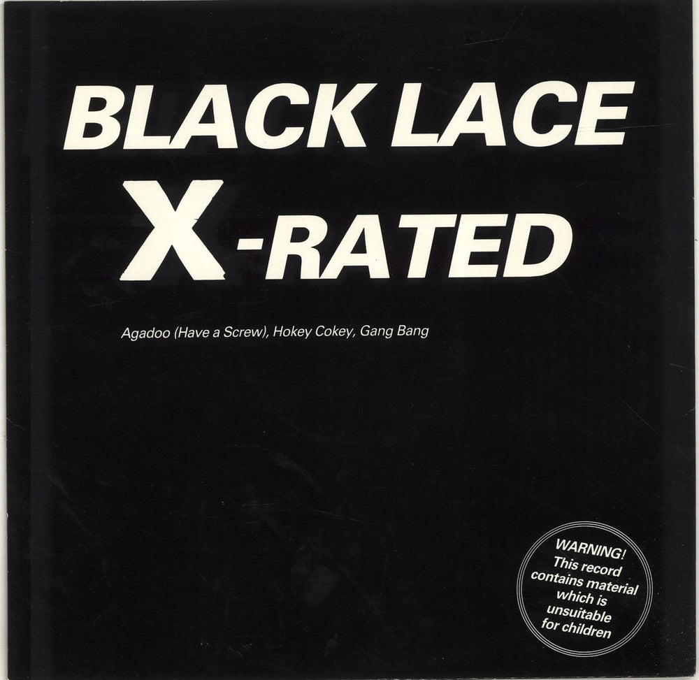 Black Lace (UK) X-Rated UK 12" vinyl single (12 inch record / Maxi-single) 12LACED3