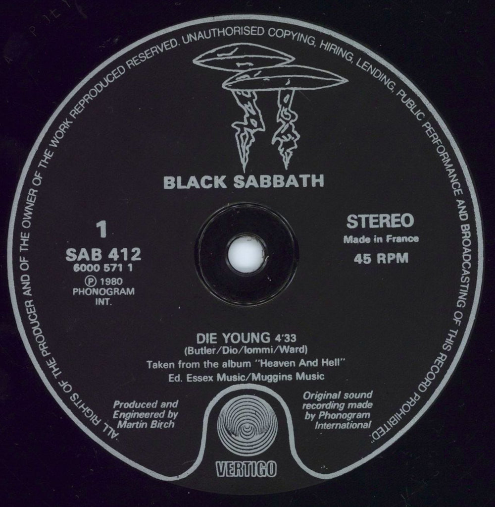 Black Sabbath Die Young - Shrink UK 12" vinyl single (12 inch record / Maxi-single) BLK12DI784877