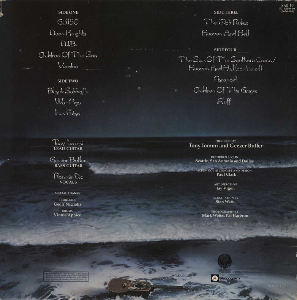 Black Sabbath Live Evil - EX UK 2-LP vinyl record set (Double LP Album)