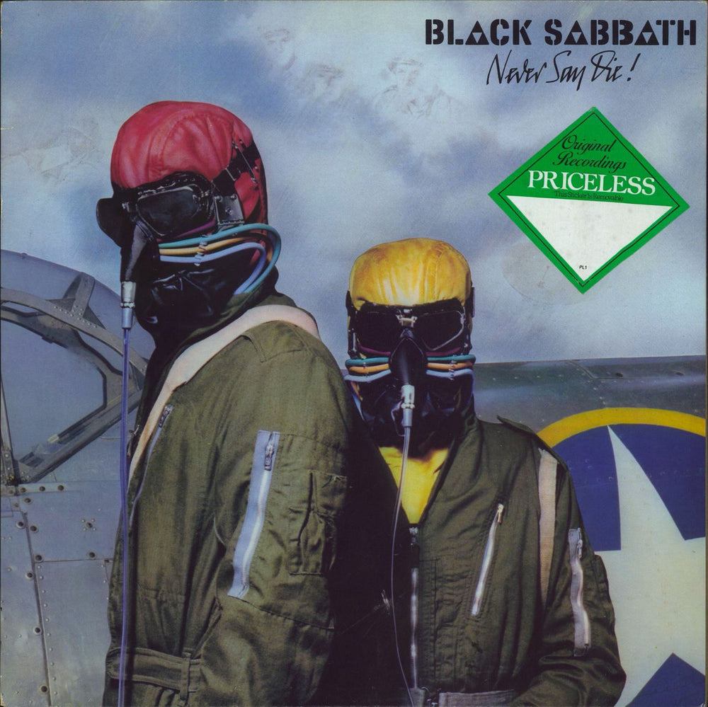 Black Sabbath Never Say Die! - Priceless Sticker UK vinyl LP album (LP record) PRICE9