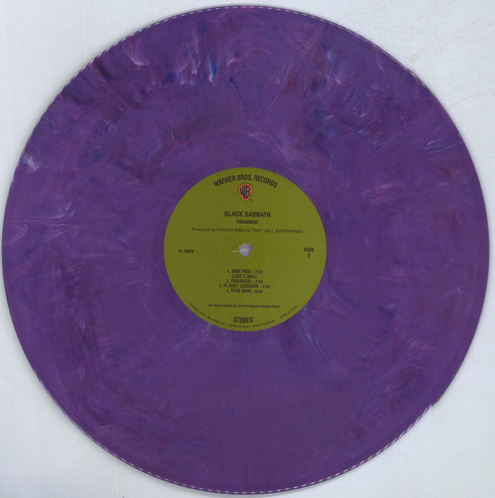 Black Sabbath Paranoid - Purple Marbled Vinyl US vinyl LP album (LP record) BLKLPPA820271