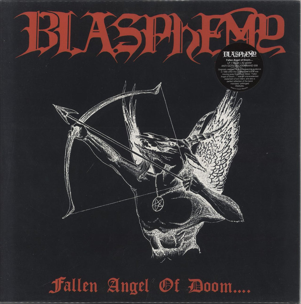 Blasphemy Fallen Angel Of Doom - Gold Vinyl US vinyl LP album (LP record) ANTI-GOTH069