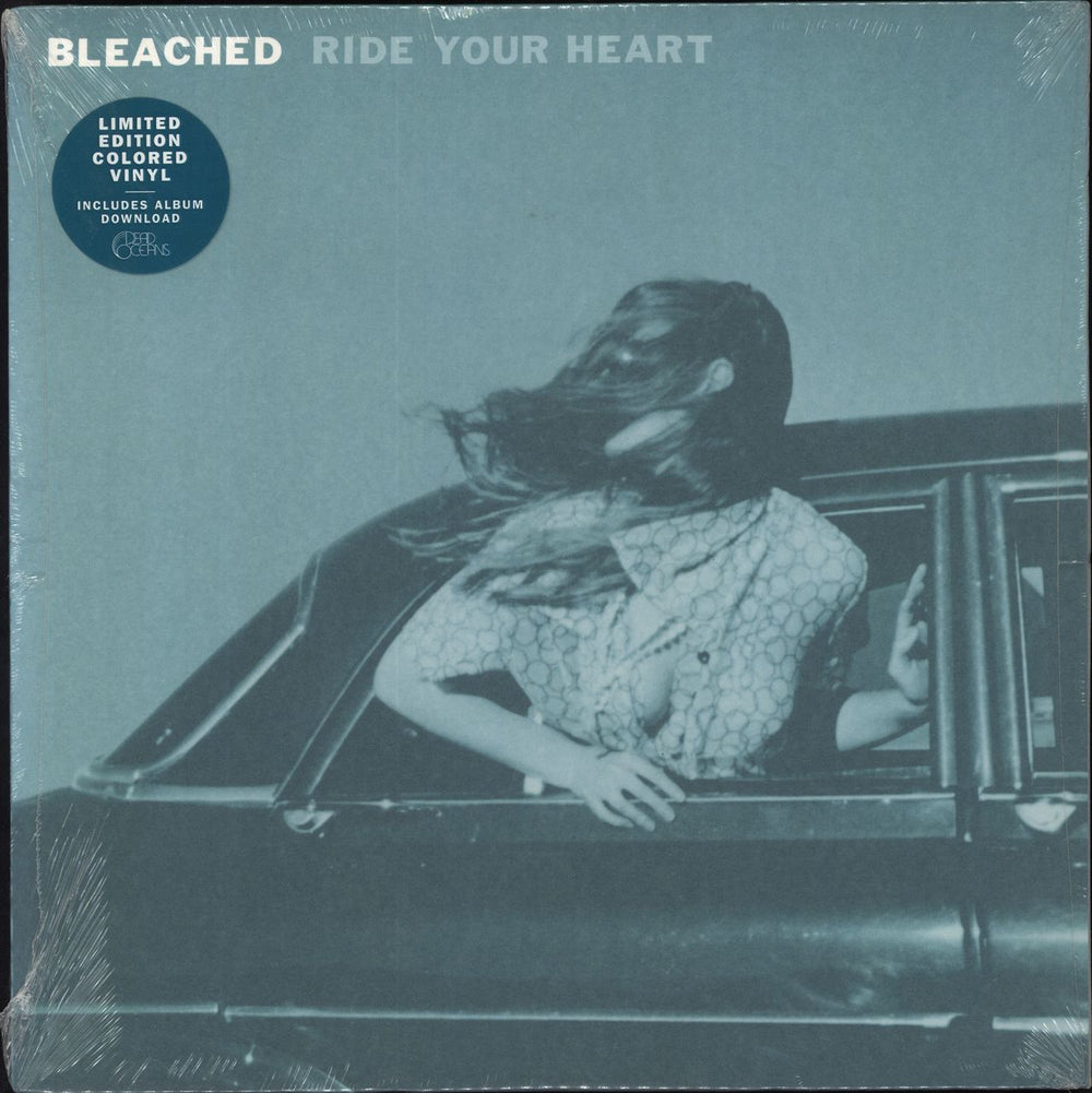 Bleached Ride Your Heart - Teal/White Swirl - Sealed US vinyl LP album (LP record) DOC082