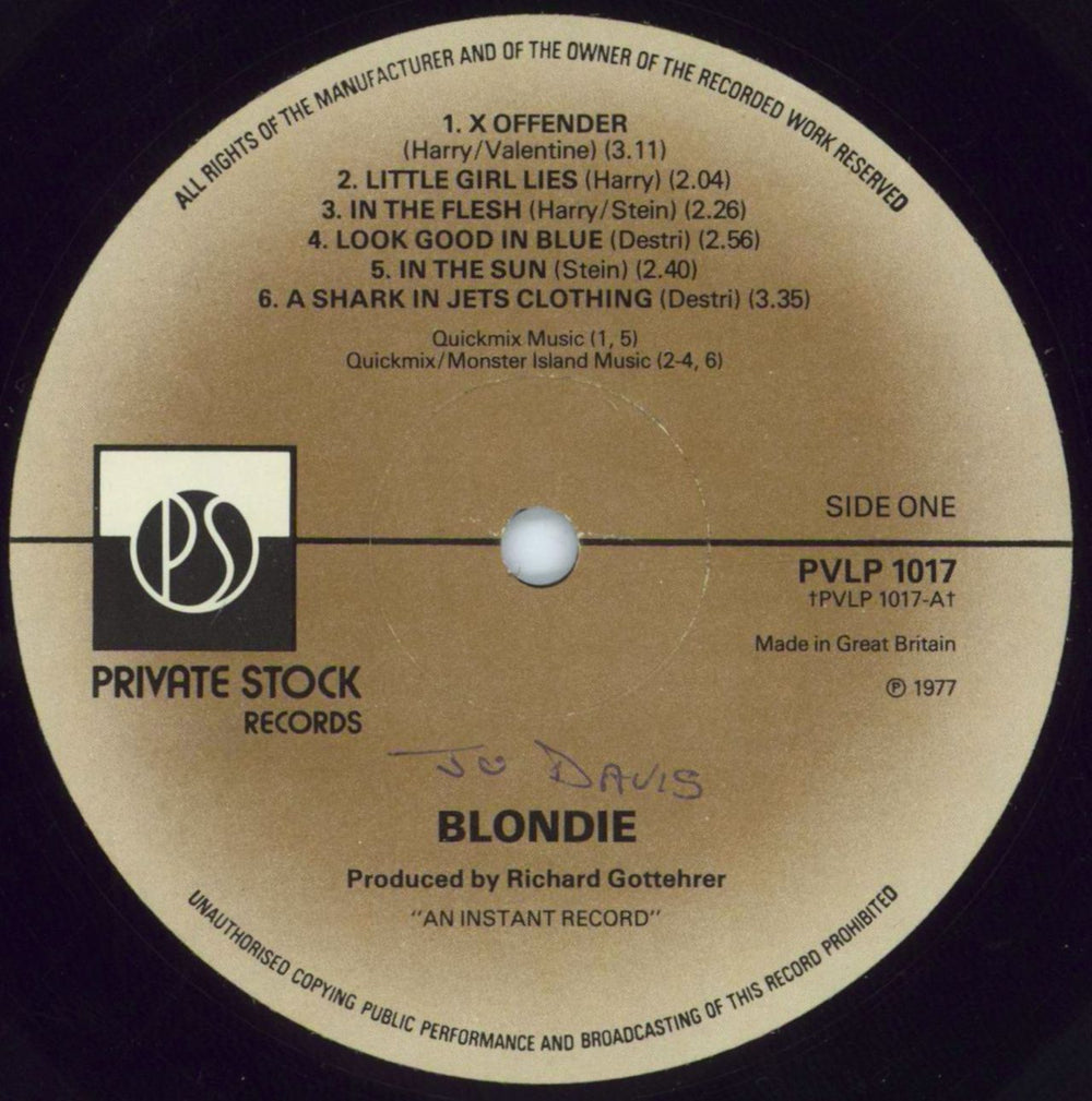 Blondie Blondie - 1st - WOL UK vinyl LP album (LP record) BLOLPBL813830