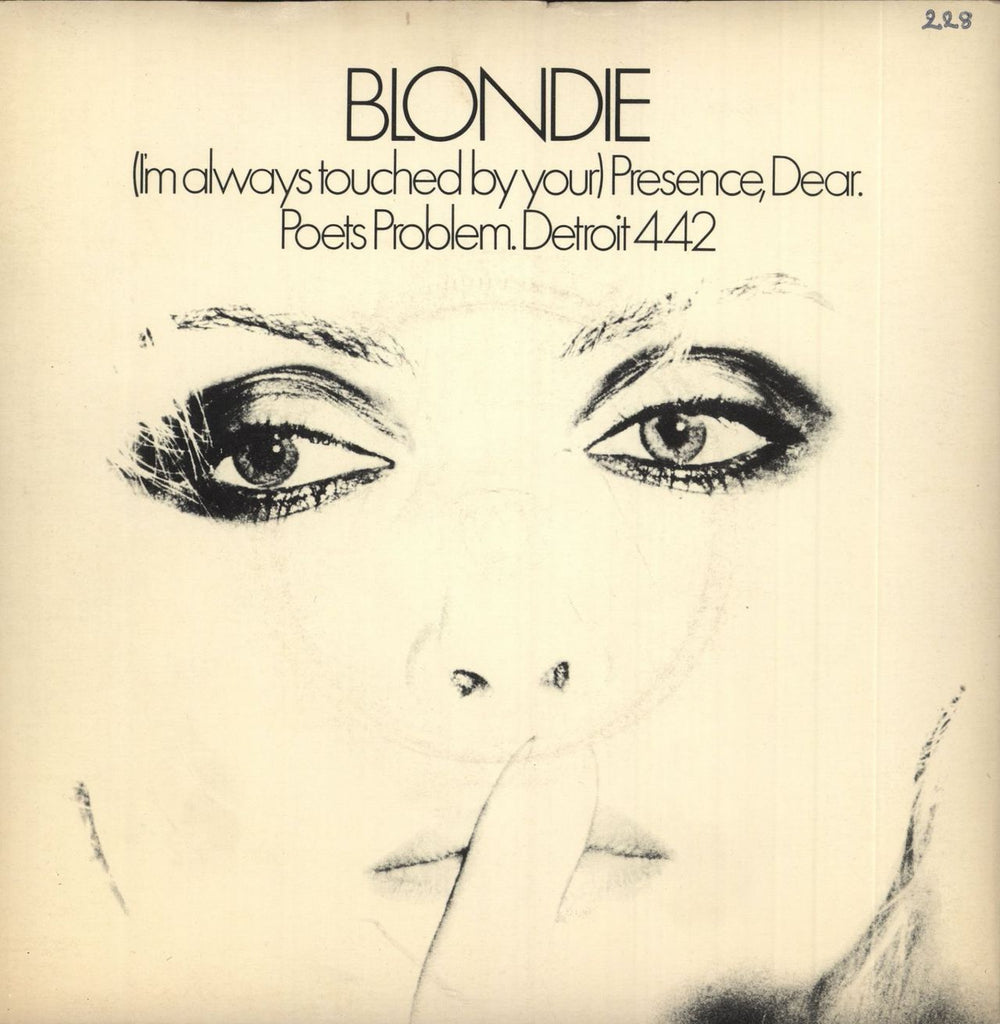 Blondie (I'm Always Touched By Your) Presence, Dear - Inj - P/S UK 7" vinyl single (7 inch record / 45) CHS2217