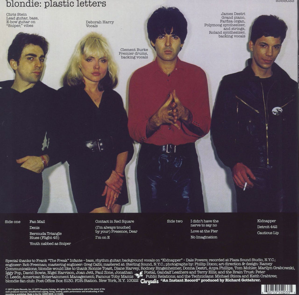 Blondie Plastic Letters - 180gm UK vinyl LP album (LP record) 600753550335