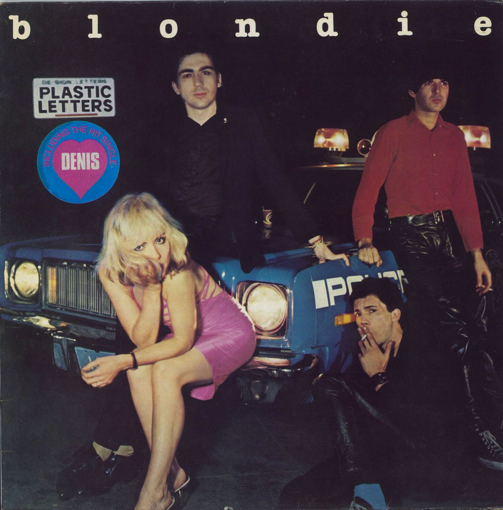 Blondie Plastic Letters - Stickered sleeve UK vinyl LP album (LP record) CHR1166