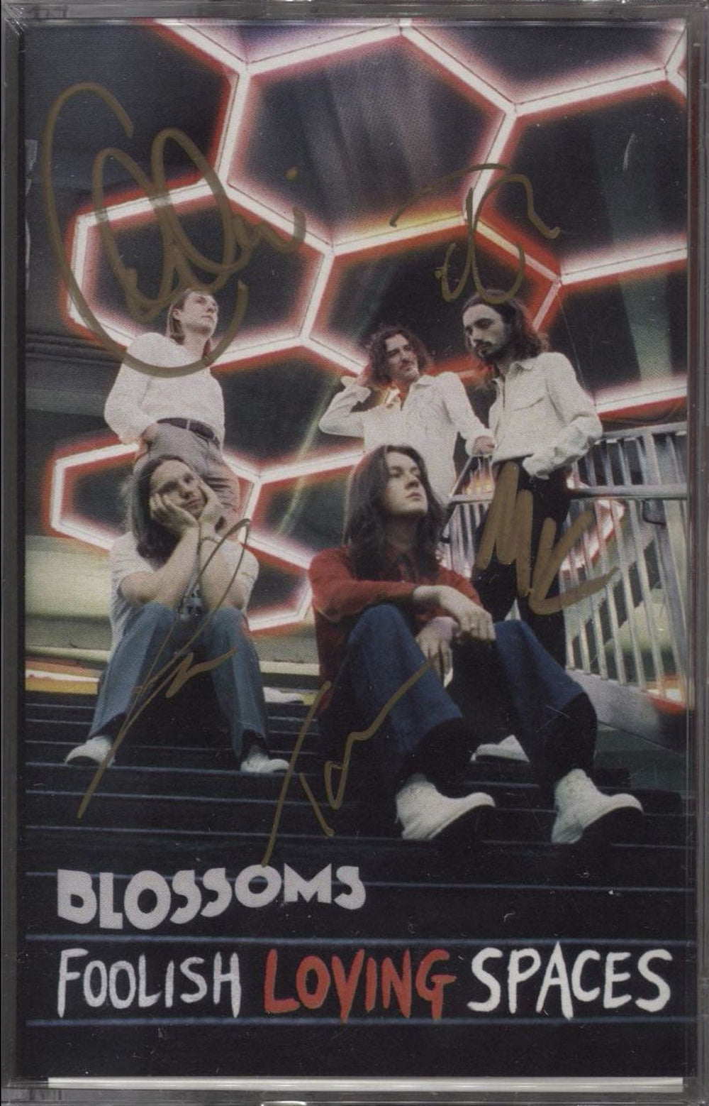 Blossoms Foolish Loving Spaces - Autographed - Sealed UK cassette album TCV3239