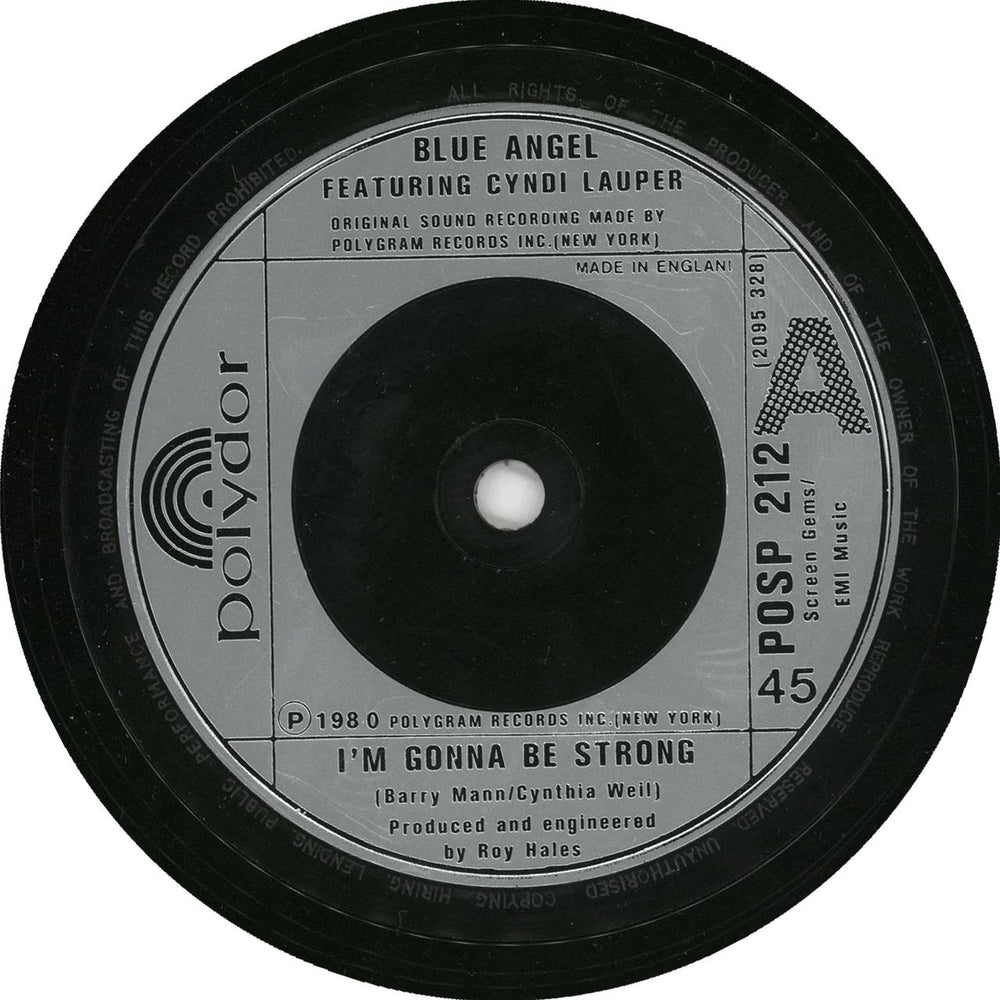 Blue Angel I'm Gonna Be Strong UK 7" vinyl single (7 inch record / 45) BUA07IM205299