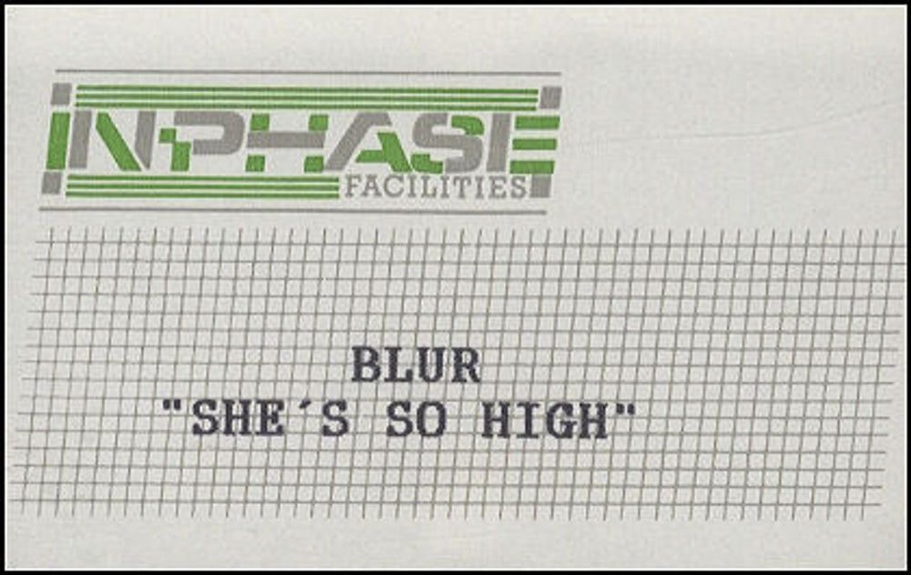 Blur She's So High UK Promo video (VHS or PAL or NTSC) INPHASE