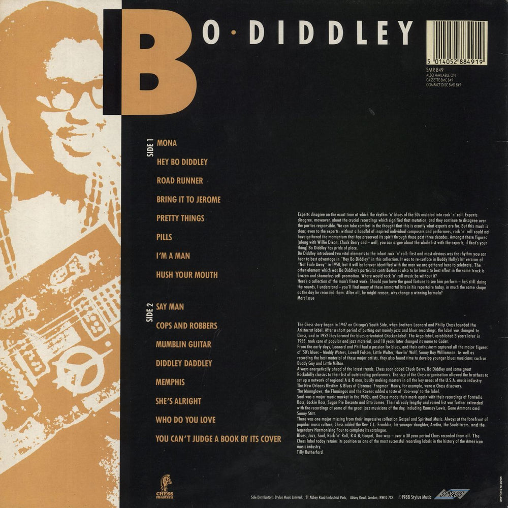 Bo Diddley Chess Masters UK vinyl LP album (LP record) 5014052884919