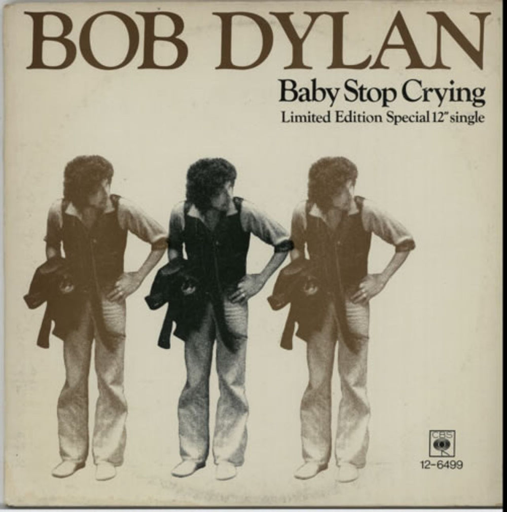 Bob Dylan Baby Stop Cryin' UK 12" vinyl single (12 inch record / Maxi-single) SCBS12-6499